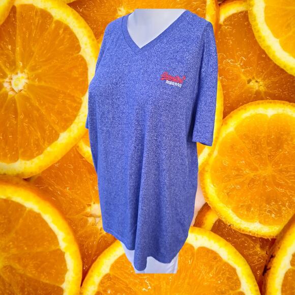 Super Dry Men's Vintage V-neck Short Sleeve Embroidered Logo T-shirt‎ Size XXL - Picture 1 of 10